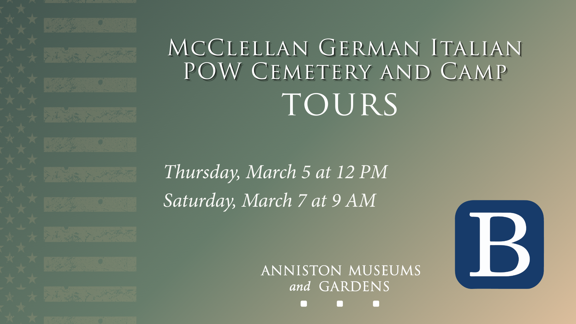 McClellan German Italian POW Cemetery and Camp Tour