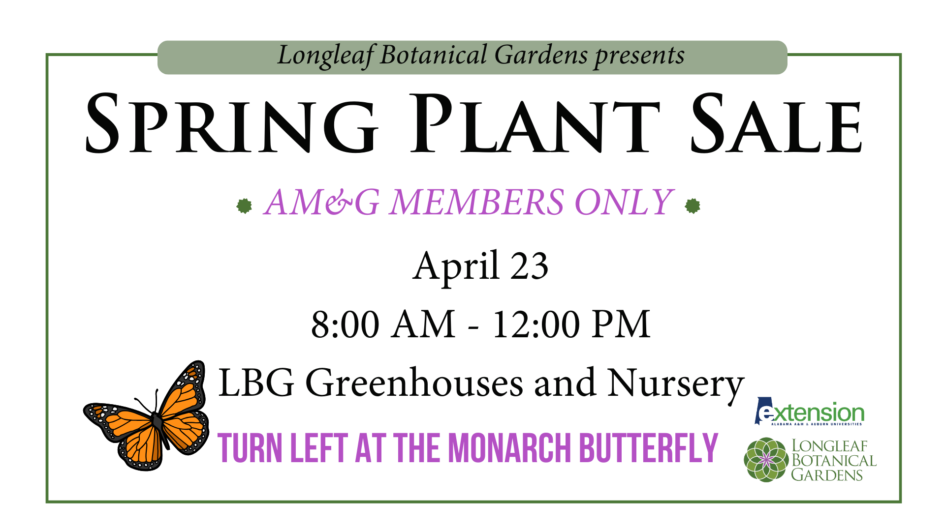 AM&G Member’s Only Spring Plant Sale